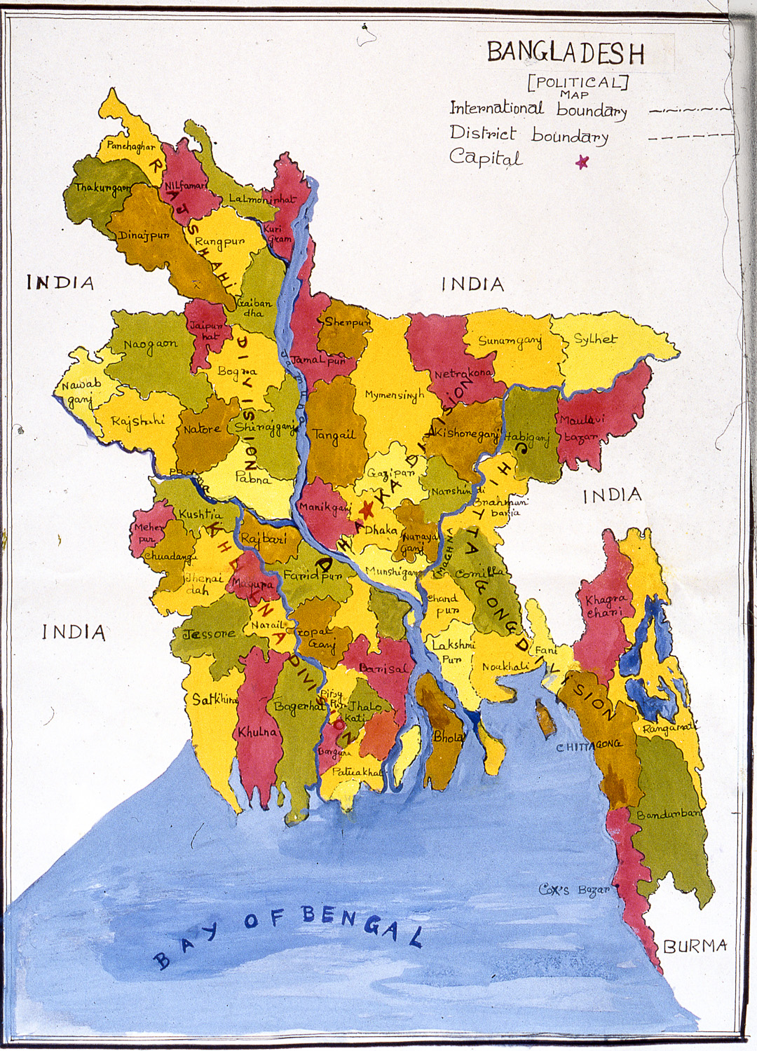 Political Map Of Bangladesh – Paintbrush Diplomacy